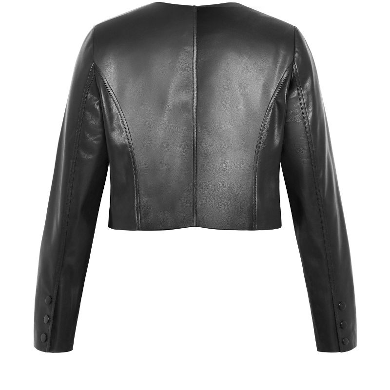 Women's Plus Size Serena Faux Leather Jacket - black | CITY CHIC, 5 of 7