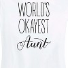 Women's - Instant Message - World's Okayest Aunt Short Sleeve Graphic T-Shirt - 2 of 4