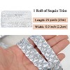 Sewing Sequin Trim 0.9 Inch 4 Row, 25 Yards Glitter Sequin Ribbon Metallic Stretch Bling Strip DIY Craft Decoration - 2 of 4