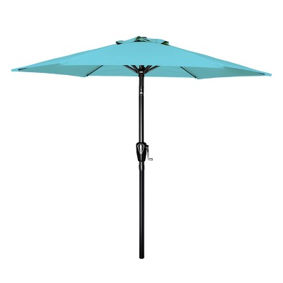 Gsluuk 7.5ft Patio Outdoor Table Market Yard Umbrella with Push Button Tilt/Crank