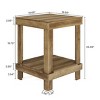 Syemin End Tables 2-Tier Wooden End Table with Open Storage Shelves Farmhouse Square Side Table for Living Room, Beige, 19.69"*19.69"*25.59" - 3 of 4