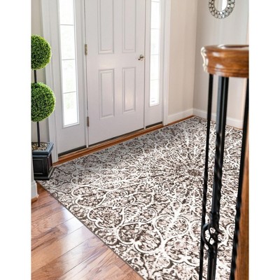 Grace Brown Rectangular Synthetic Indoor Area Rug