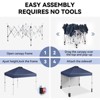 Canopy Tent 10x10 Ft, Pop Up Tent Canopy with 1 Sidewall & Vented Top, Tent with Patented Center Lock, Adjustable Legs, Wheeled Carry Bag - 3 of 4