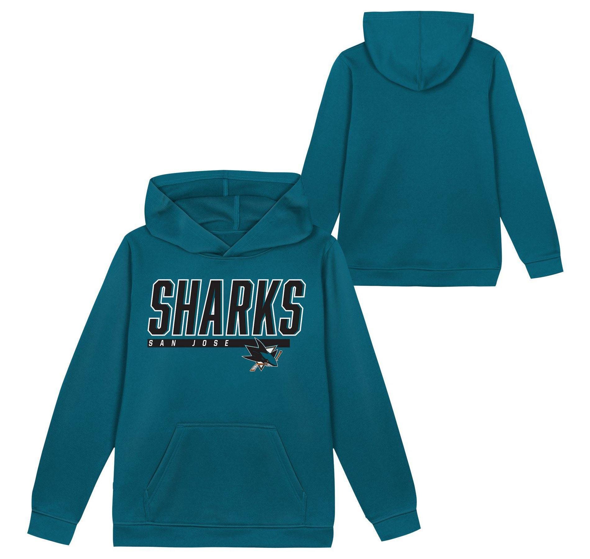 NHL San Jose Sharks Boys' Poly Fleece Hooded Sweatshirt