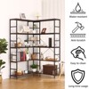 TROPOW 5 Tier Corner Bookshelf, Industrial Bookshelves, L Shape Tall Bookcase with Storage with Heavy Duty Metal Frame for Bedroom Living Room - 2 of 4