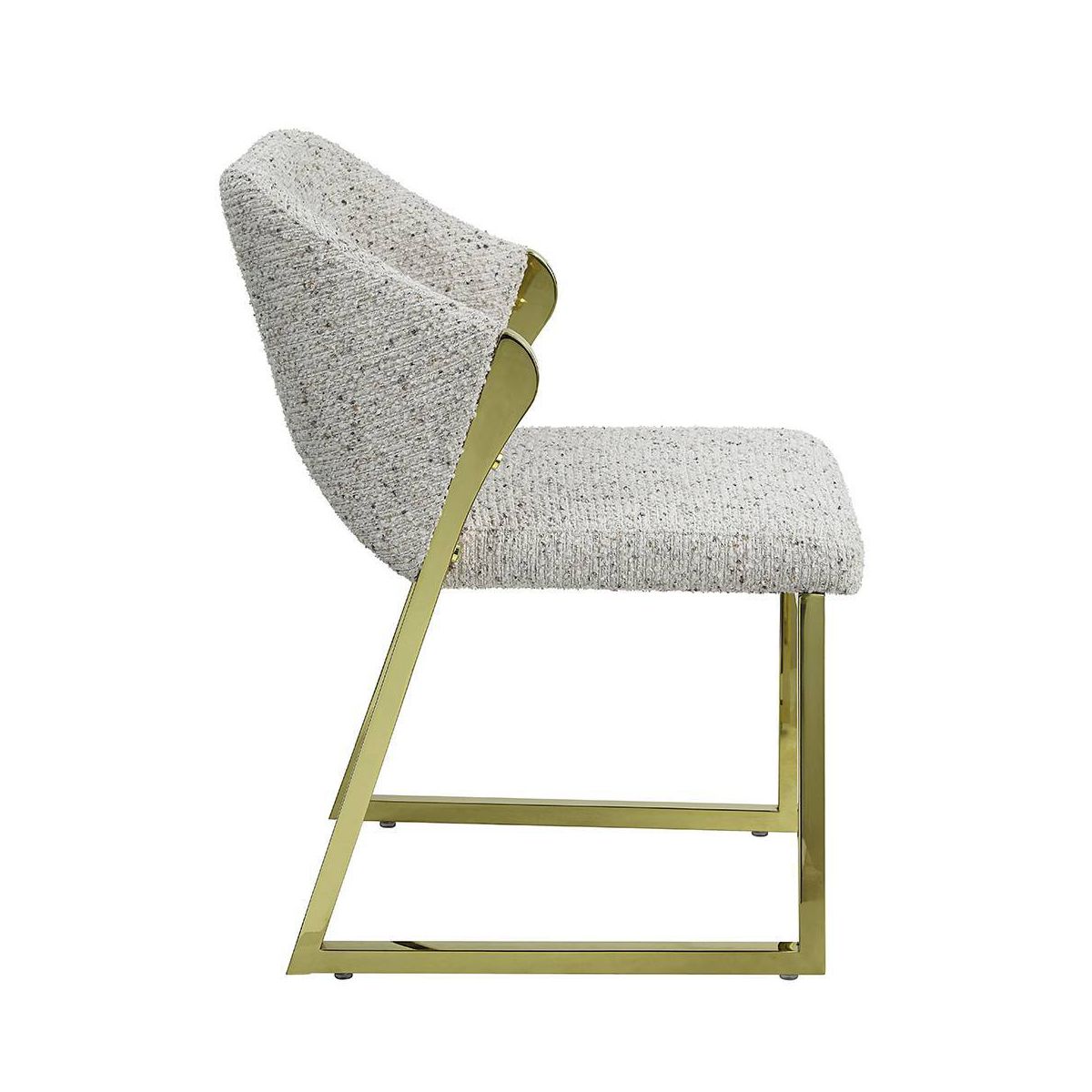 Acme Furniture Galdesa Dining Chair Teddy Faux Shearling/Gold Finish - thumbnail 3