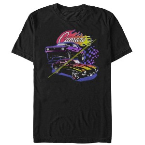 Men's General Motors Purple and Black Hotrod Camaros T-Shirt - 1 of 4