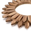 Aoibox Rustic Wood Sunburst Boho Wall Mirror for Entryway Bedroom Living Room Bathroom Housewarming Gift Home Decor Carbonized Black - 2 of 4
