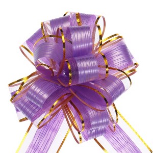 Unique Bargains Wedding Baskets Presents Large Pull Bow Bright Gift Wrapping Ribbon 5 Pcs - 1 of 4