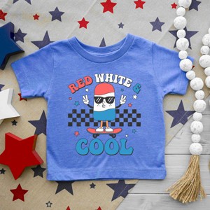 The Juniper Shop Red White and Cool Popsicle Toddler Short Sleeve Tee - 1 of 4