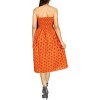 LA LEELA Women's House Daily Routine Evening Wear Club Party Tube Top Midi Evening Casual Backless Dress Strapless for Women One Size Orange, Abstract - image 4 of 4