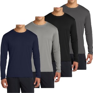 Mafoose 4-Pack Long Sleeve Quick-Dry Moisture Wicking Sun Protection T-shirts - 1 of 4
