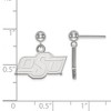 Black Bow Jewelry 14k White Gold Oklahoma State Cowboys NCAA Dangle Earrings - 2 of 3
