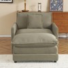 KTMBDW 41.3" Modular Sectional Sofa, Corduroy Couch with Storage Pockets and Ottoman, Modular L-Shape Sofa Upholstered Couches for Living Room - 3 of 4