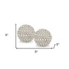 HomeRoots Set Of Two 5" Silver And Clear Faux Crystal Decorative Orb Sculptures - 3 of 4