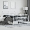 vidaXL Metal Bed Frame with Headboard and Footboard White 59.1 in.x78.7 in. - 4 of 4