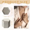 Unique Bargains Velvet Vintage Ring Display 2 Slot Hexagon Jewelry Storage Box - 2 of 4