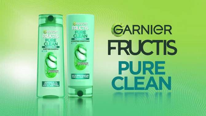 Garnier Fructis with Active Fruit Protein Pure Clean Fortifying Conditioner with Aloe Extract, 2 of 6, play video