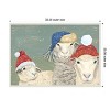 Amanti Art 33"x23" Sheep Xmas I by Jade Reynolds Framed Canvas Wall Art Print - 4 of 4