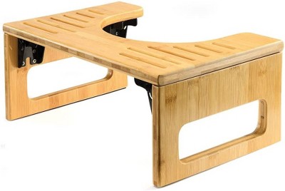 Toilet Stool, Potty Stool, Toilet Foot Stool Waterproof and Non Slip Bamboo Toilet Stool Toilet Ottoman - MedicalKIngUsa