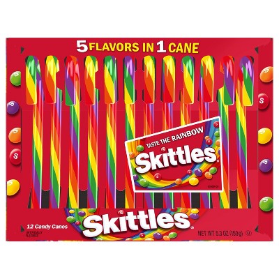 Skittles Holiday Candy Canes - 5.3oz/12ct