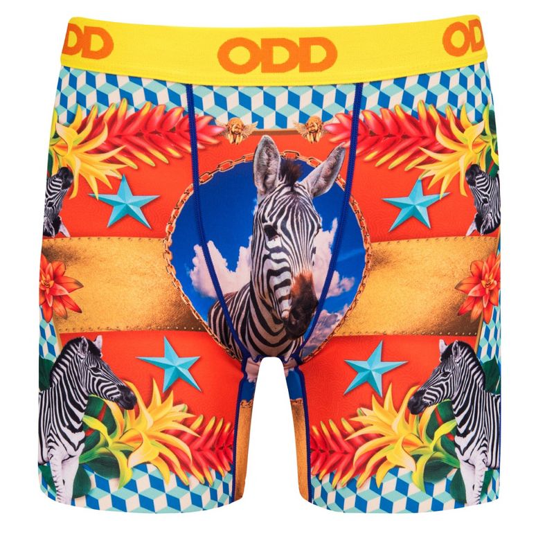 Odd Sox Men's Novelty Underwear Boxer Briefs, Zebras High Fashion, 1 of 6
