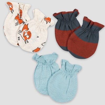 orange toddler mittens