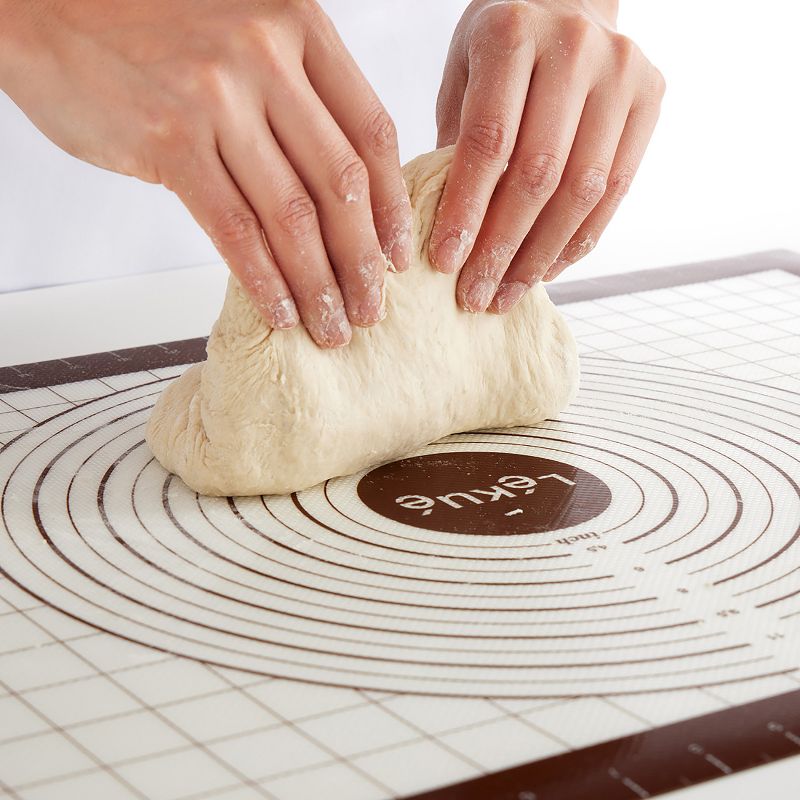 Lekue Non-Stick Silicone Pastry Mat with Measurement Markings, 24 x 16 Inches, Black, 3 of 6