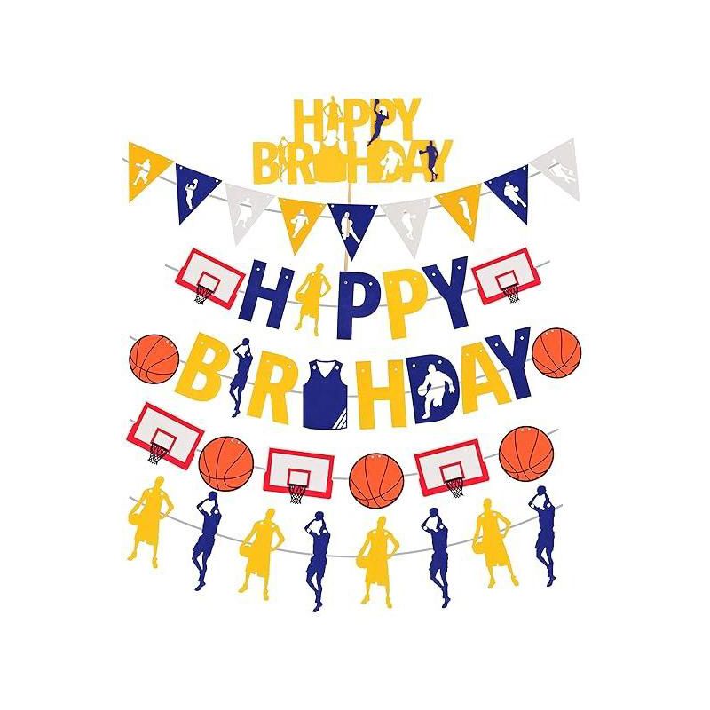 Meant2tobe Basketball Theme Happy Birthday Banners, 2 of 5