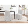 Okak Modern Style Wooden Armless Dining Chairs for Kitchen Dining Room,Upholstered Linen Seating Dining Chair Set of 2 - 2 of 4