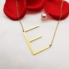 Large Sideways Initial Pendant Necklace 18K Gold Plated Stainless Steel - 3 of 4