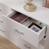 SKONYON 6 Drawer Dresser Double Dresser for Bedroom Wide Storage Space Furniture Organizer - image 3 of 4