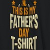 Rerun Island Men's This Is My Fathers Day Shirt Long Sleeve Graphic Cotton Sweatshirt Hoodie - Black M - 2 of 3