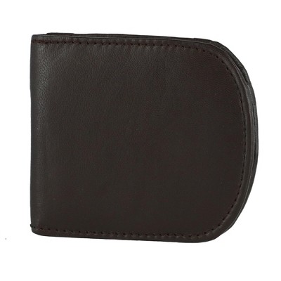 Ctm Men's Leather Front Pocket C-fold Taxi Wallet, Brown : Target