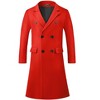 Lars Amadeus Men's Double Breasted Notched Lapel Formal Winter Overcoat - 2 of 4