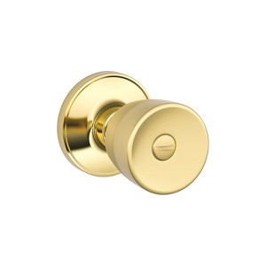 Schlage Byron Bright Brass Bed and Bath Knob Right or Left Handed - 1 of 1