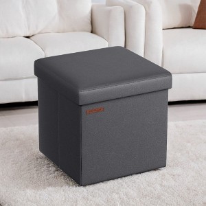 SONGMICS Storage Ottoman Bench Leather Ottoman with Storage - 1 of 4