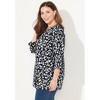Catherines Petite Suprema 3/4 Sleeve V-Neck Tee - 4 of 4