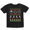 SmileyWorld Ugly Christmas Sweater Pixels - Youth Short Sleeve Graphic T-Shirt - 2 of 4