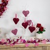 Northlight Set of 12 Tinsel Shimmering Heart-Shaped Valentine's Day Hanging Decorations 4" - 2 of 4