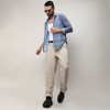 Campus Sutra Men Men's Prussian Blue Gauzy Heathered Shirt - 3 of 3