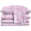 Tadpoles 4-Piece Unicorn Camouflage Sheet Set | 1 Full Flat Sheet, 1 Full Fitted Sheet & 2 Queen Pillowcases | Pink - 2 of 4