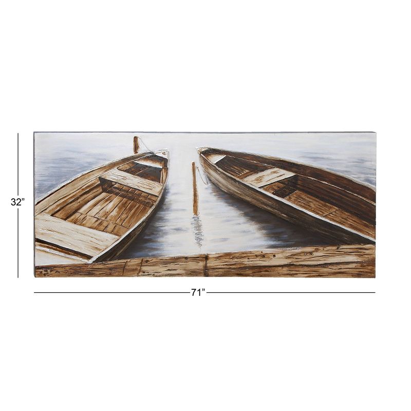Canvas Sail Boat Wall Art Brown - Olivia & May, 3 of 19