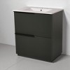 30" Bathroom Vanity with Sink – Fluted Design, Soft Close Full-Extension Drawers, High-Gloss Ceramic Basin, Modern Freestanding Bathroom Cabinet - 3 of 4