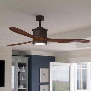 Urban Ambiance Luxury Modern Indoor Ceiling Fan,  15.5"H x 60"W,  Oil Rubbed Bronze, UHP9092 - 1 of 4