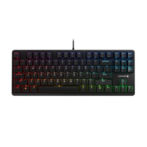 Cherry Rgb Mechanical Keyboard With Mx Red Silent Gold-crosspoint Key Switches, Premium Keyboard For Gaming And Work, Black (g80-3833lwbus-2) : Target