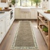 Washable Modern Floral Living Room Rugs, Soft Non Slip Bordered Bedroom Carpet, Ultra Thin Foldable Accent Mat for Dining Room - 2 of 4
