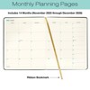 2026 Textured Cover Weekly Monthly Planner, 8"x10": 14 Months (Nov 2025-Dec 2026) / 2026 Calendar / 2026  Organizer (Black) - 3 of 4
