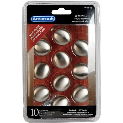 Brushed Nickel Round Cabinet Knob with Mounting Hardware