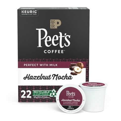Peet's Coffee Hazelnut Mocha Flavored Light Roast Coffee - Keurig K-Cup - 22ct - image 1 of 3